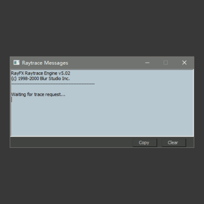Raytrace Messages close-关闭光线追踪消息提示框