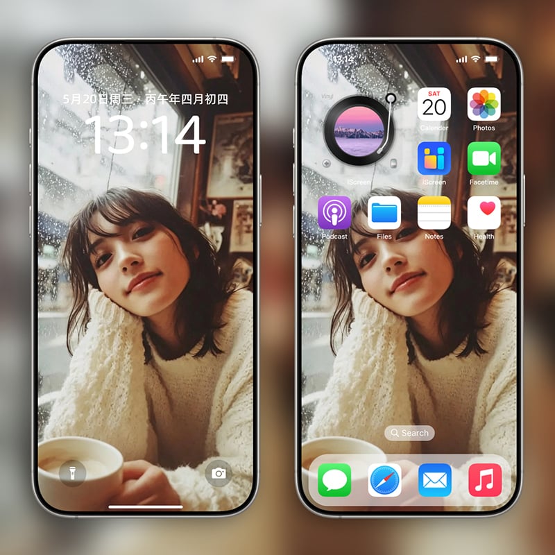 温柔治愈风壁纸｜雨天咖啡馆的松弛时刻