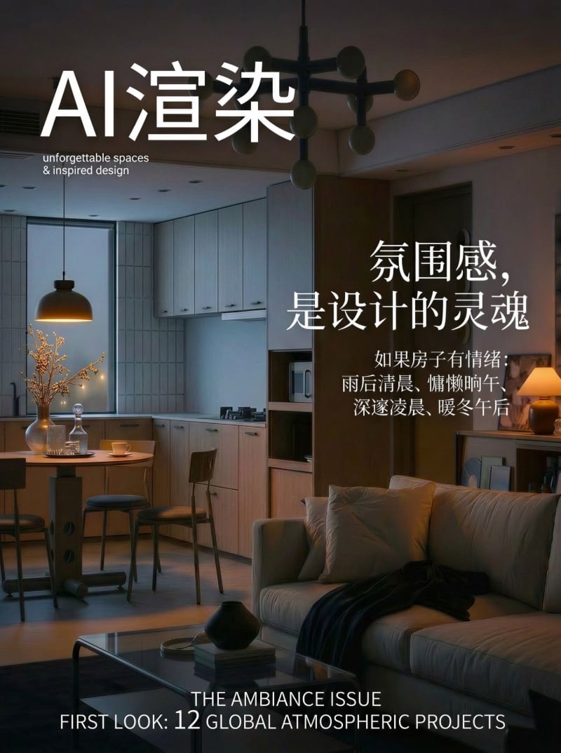 4种室内空间氛围感-SU截图渲染
