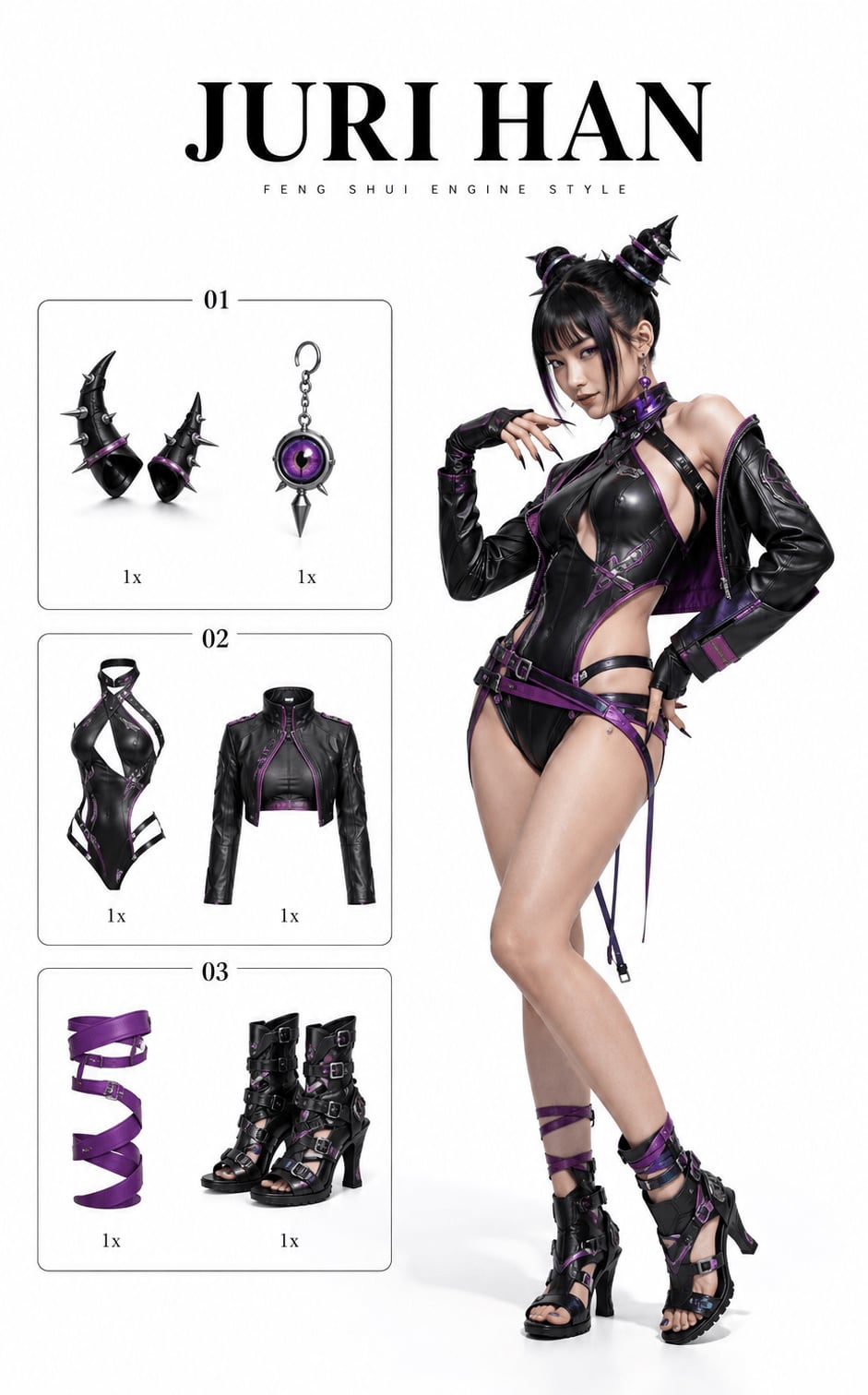 街霸韩朱莉奢华赛博 cos 信息