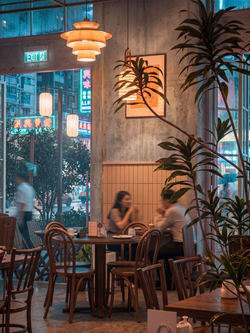 AI港风青橙色调效果图