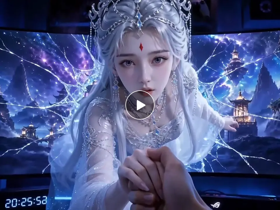 打破次元壁，3D电脑人物拉出屏幕视频