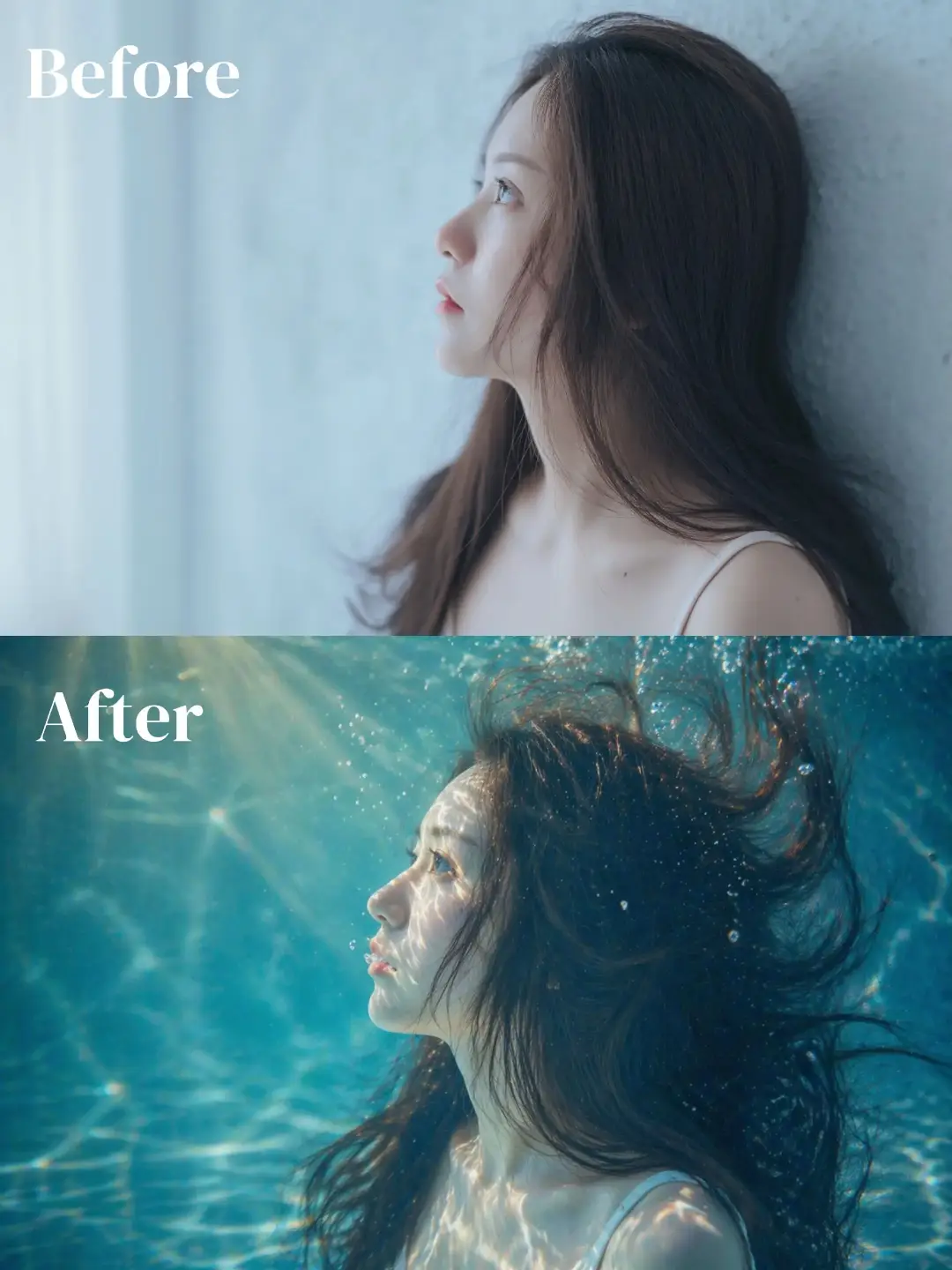 人物水下摄影写真