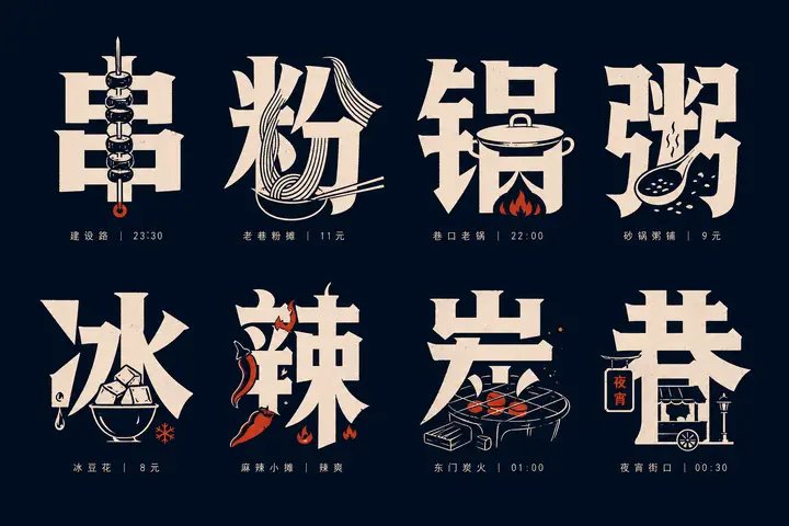 矩阵字形图标设计