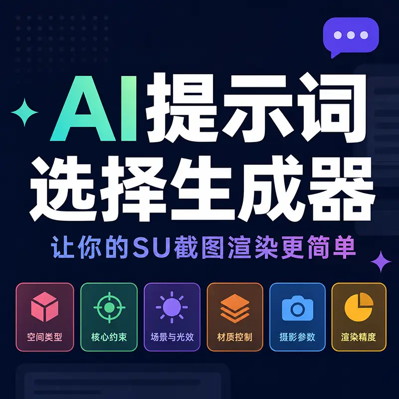 AI提示词选择生成器，让你的SU截图渲染更简单