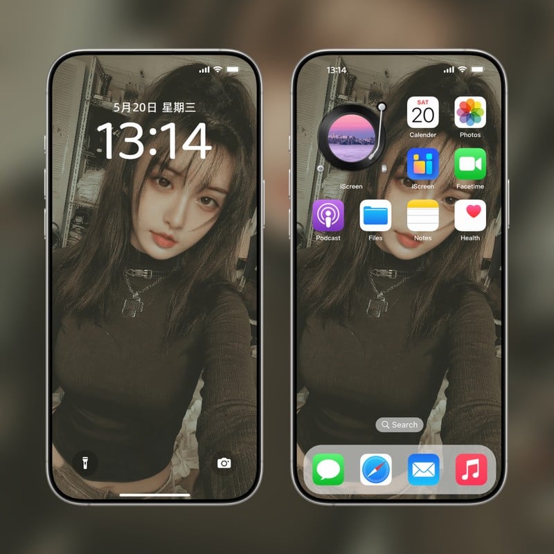 复古暗调｜高级感女生锁屏壁纸