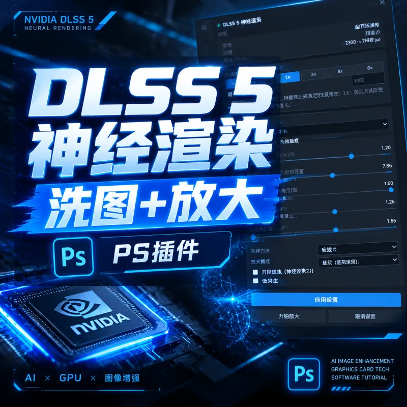 DLSS 5 神经渲染洗图+放大 PS插件